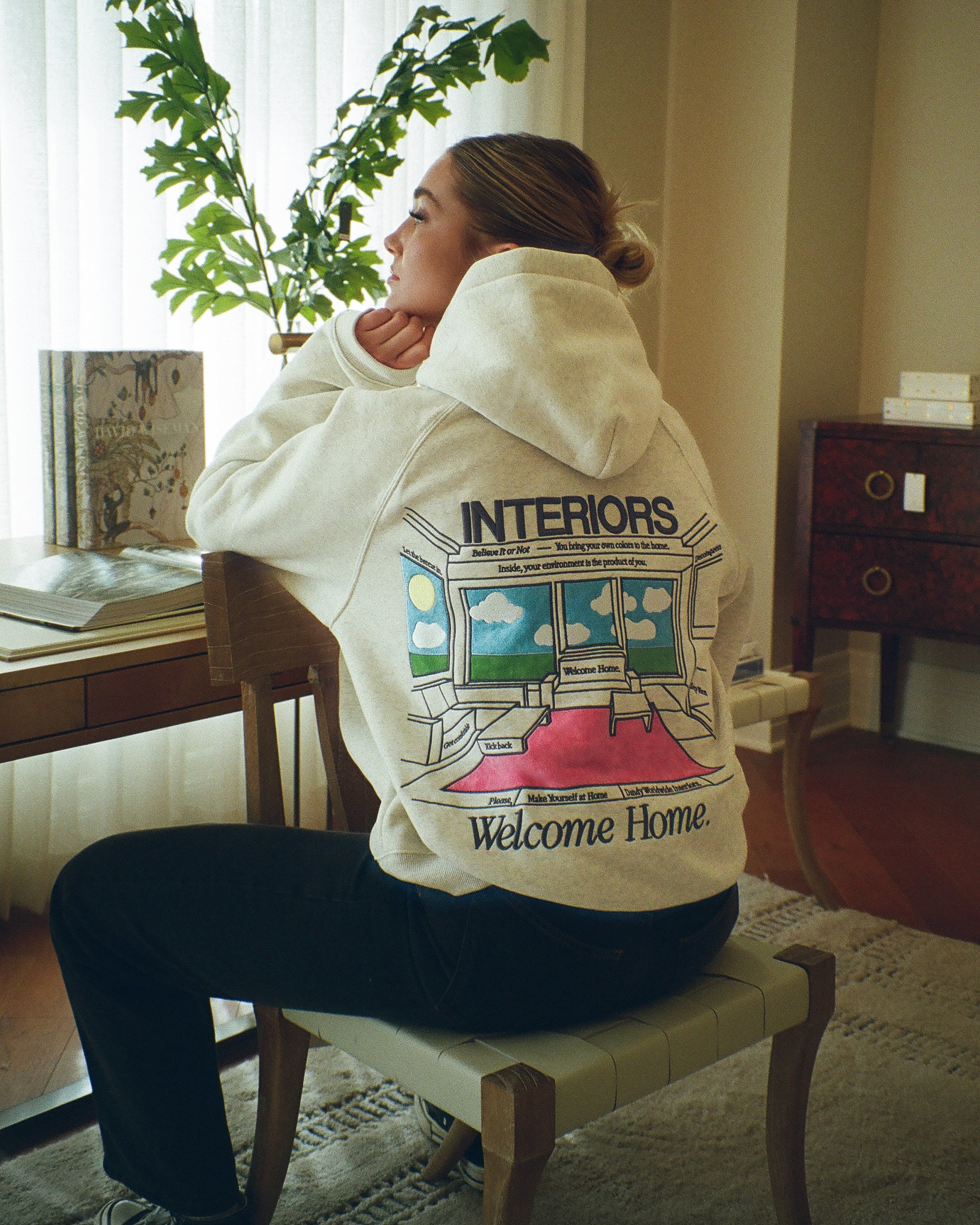 Interiors Oversized Lux Hoodie in Heather Gray
